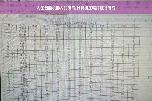 人工智能机器人的简写,计算机工程师证书简写