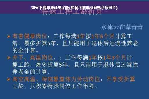 如何下载毕业证电子版(如何下载毕业证电子版照片)