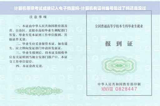 计算机等级考试成绩记入电子档案吗-计算机有证书编号是过了吗还是没过