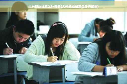 大兴毕业证怎么补办的(大兴毕业证怎么补办的啊)