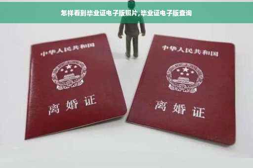 怎样看到毕业证电子版照片,毕业证电子版查询
