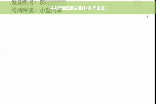 补办毕业证要去哪(补办 毕业证) 补办毕业证要去哪(补办 毕业证)