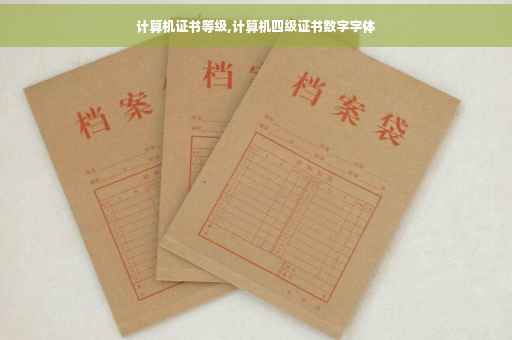 计算机证书等级,计算机四级证书数字字体