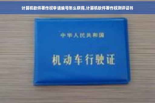 计算机软件著作权申请编号怎么获得,计算机软件著作权测评证书
