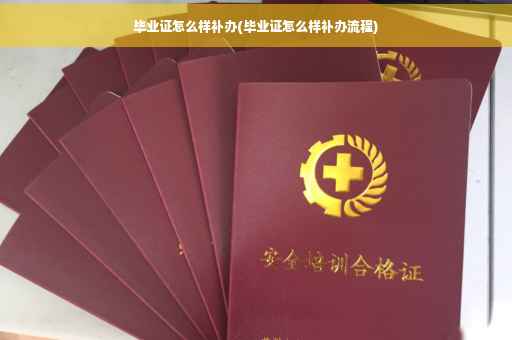 毕业证怎么样补办(毕业证怎么样补办流程)