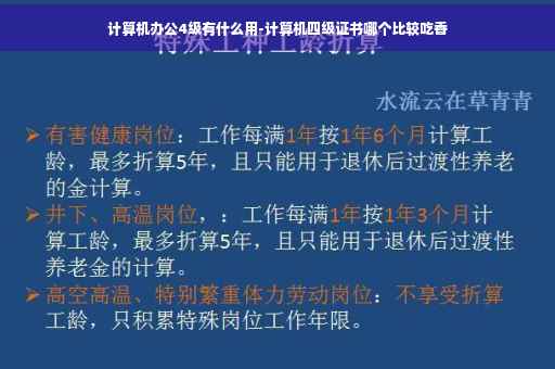 计算机办公4级有什么用-计算机四级证书哪个比较吃香