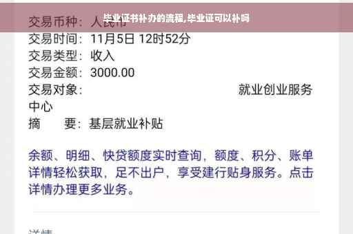 毕业证书补办的流程,毕业证可以补吗