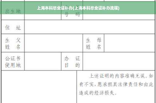 上海本科毕业证补办(上海本科毕业证补办流程)