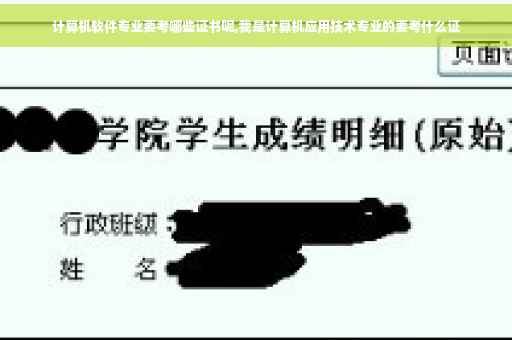 计算机软件专业要考哪些证书呢,我是计算机应用技术专业的要考什么证