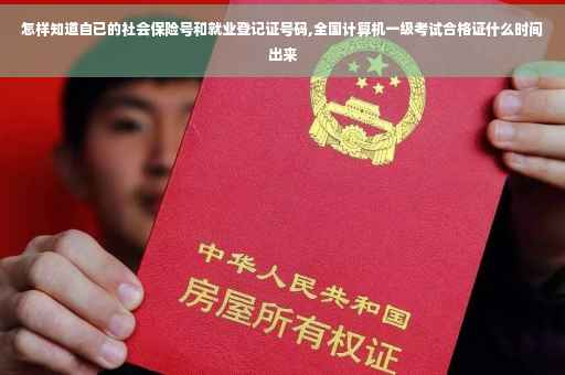 怎样知道自已的社会保险号和就业登记证号码,全国计算机一级考试合格证什么时间出来