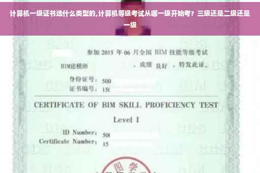 计算机一级证书选什么类型的,计算机等级考试从哪一级开始考？三级还是二级还是一级