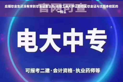 应届毕业生还没有拿到毕业证怎么办,沈阳工业大学辽阳校区毕业证与沈阳本校区的一样么