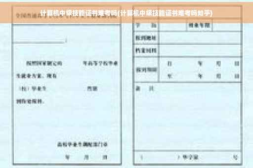 计算机中级技能证书难考吗(计算机中级技能证书难考吗知乎)