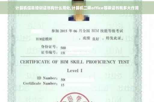计算机信息培训证书有什么用处,计算机二级office等级证书有多大作用