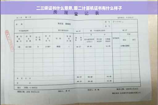 二三级证书什么意思,国二计算机证书有什么样子 二三级证书什么意思,国二计算机证书有什么样子