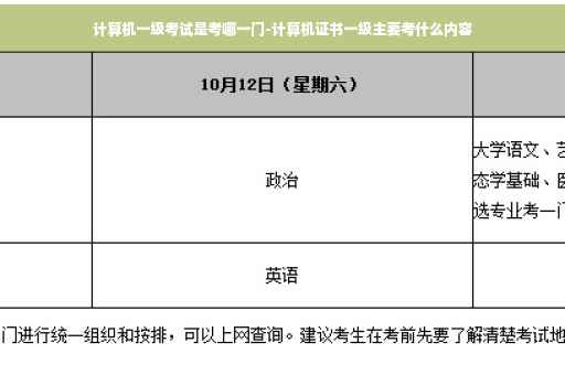 计算机一级考试是考哪一门-计算机证书一级主要考什么内容