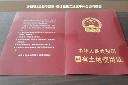 计算机2级是中级麽-省计算机二级属于什么证书类型