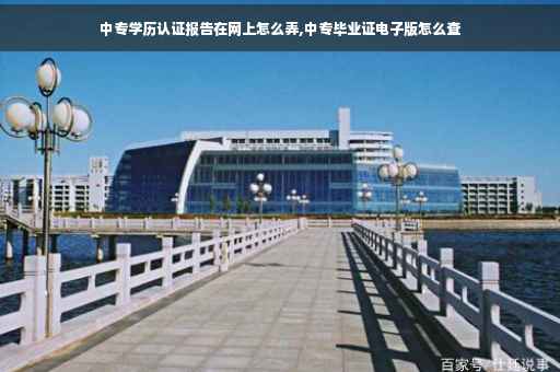 中专学历认证报告在网上怎么弄,中专毕业证电子版怎么查