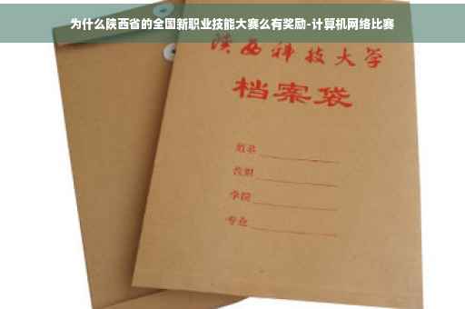 为什么陕西省的全国新职业技能大赛么有奖励-计算机网络比赛