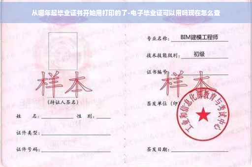 从哪年起毕业证书开始用打印的了-电子毕业证可以用吗现在怎么查
