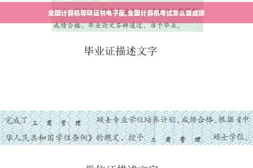 全国计算机等级证书电子版,全国计算机考试怎么查成绩 全国计算机等级证书电子版,全国计算机考试怎么查成绩