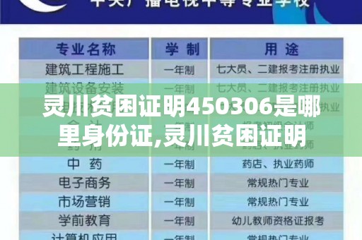 灵川贫困证明450306是哪里身份证,灵川贫困证明