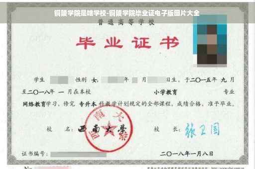 铜陵学院是啥学校-铜陵学院毕业证电子版图片大全