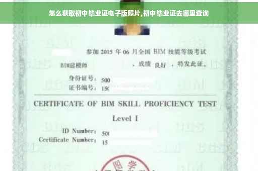 怎么获取初中毕业证电子版照片,初中毕业证去哪里查询