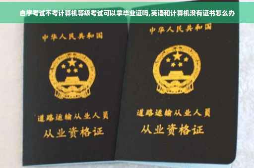自学考试不考计算机等级考试可以拿毕业证吗,英语和计算机没有证书怎么办
