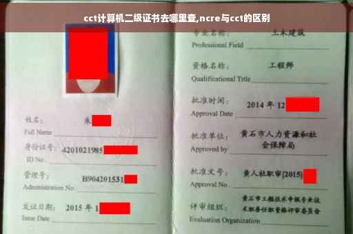 cct计算机二级证书去哪里查,ncre与cct的区别