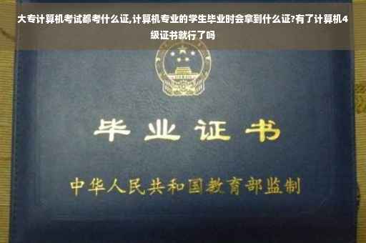 大专计算机考试都考什么证,计算机专业的学生毕业时会拿到什么证?有了计算机4级证书就行了吗