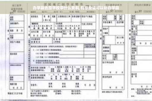 办学籍去原学校拿什么资料,有毕业证可以补办学籍