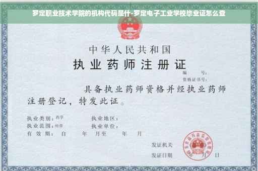 罗定职业技术学院的机构代码是什-罗定电子工业学校毕业证怎么查