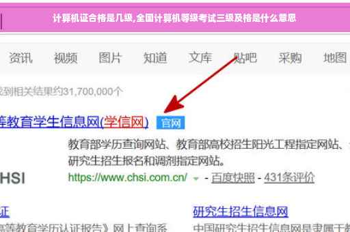 计算机证合格是几级,全国计算机等级考试三级及格是什么意思