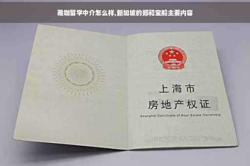 雅咖留学中介怎么样,新加坡的郑和宝船主要内容
