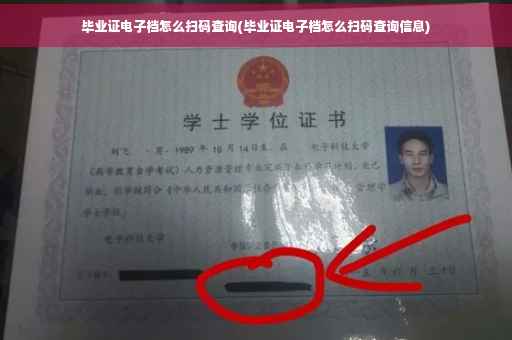 毕业证电子档怎么扫码查询(毕业证电子档怎么扫码查询信息)