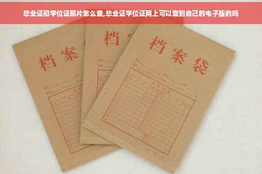 毕业证和学位证照片怎么查,毕业证学位证网上可以查到自己的电子版的吗