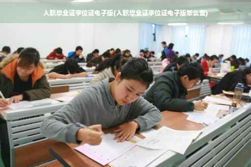入职毕业证学位证电子版(入职毕业证学位证电子版怎么查)