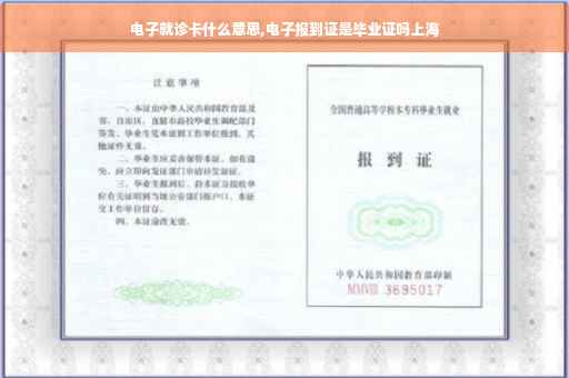 电子就诊卡什么意思,电子报到证是毕业证吗上海