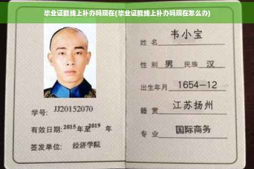 毕业证能线上补办吗现在(毕业证能线上补办吗现在怎么办)