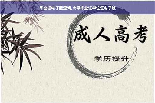 毕业证电子版查询,大学毕业证学位证电子版