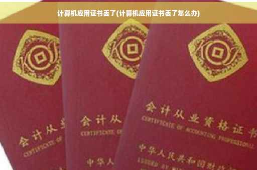 计算机应用证书丢了(计算机应用证书丢了怎么办)