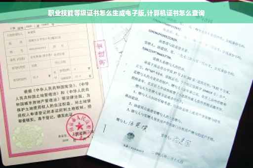 职业技能等级证书怎么生成电子版,计算机证书怎么查询