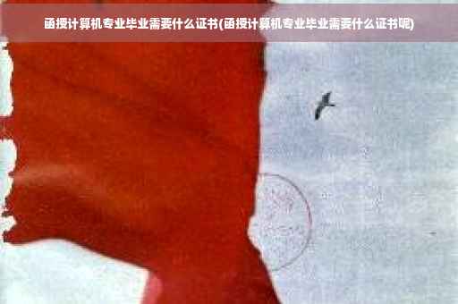 函授计算机专业毕业需要什么证书(函授计算机专业毕业需要什么证书呢)