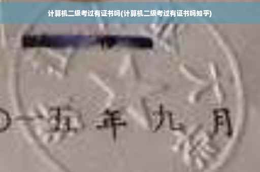 计算机二级考过有证书吗(计算机二级考过有证书吗知乎)