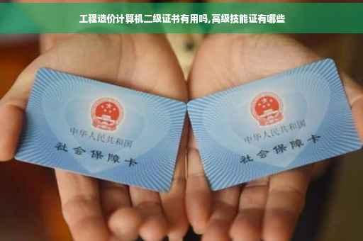 工程造价计算机二级证书有用吗,高级技能证有哪些