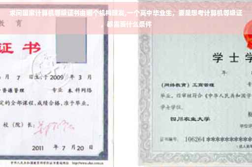 求问国家计算机等级证书由哪个机构颁发,一个高中毕业生，要是想考计算机等级证，都需要什么条件