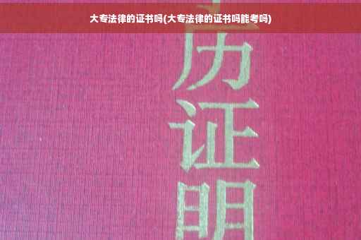 大专法律的证书吗(大专法律的证书吗能考吗)