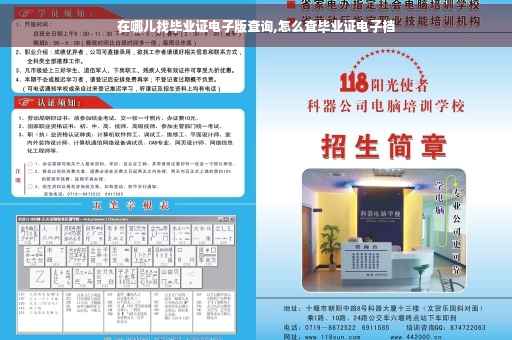 在哪儿找毕业证电子版查询,怎么查毕业证电子档