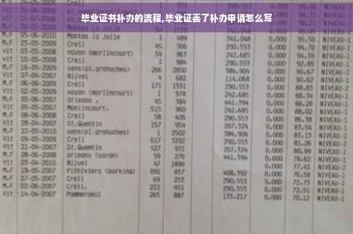 毕业证书补办的流程,毕业证丢了补办申请怎么写